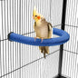 U Shape Parrot Perch Stand Toy Bird Platform Sand Paw Grinding Clean Stick Exercise Conure Budgie Cockatiel Cage Accessories (Small-Blue)
