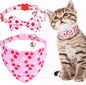 EXPAWLORER Valentines Cat Collar Breakaway with Bells - 2 Pack Holiday Cat Collars with Removable Bow Tie and Bandana, Adjustable Valentines Day Pet Collar for Cats Kittens, Pink Heart