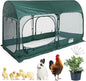 Portable Chicken Run Large Pop-Up Chicken Pen for Small Animals Outdoor Gardening Net with 3 Doors and Handbag, Easy to Install and Storage, Green