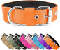 Heavy Duty Tactical Dog Collar - 1.5" Width Military Durable Thick Nylon with Adjustable Metal D Ring & Buckle Working Training K9 Collar for Medium Large Dogs (S(14"-17"), Orange)