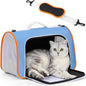 A 4 Pet Cat Carrier, Airline Approved Pet Carrier for Small Medium Cats Dogs Puppy with Safety Tether, Lightweight EVA Soft-Sided Bag, Anti-Collapse for Plane Car Train Vet