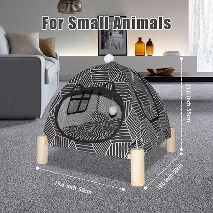 Pozico Portable Cat Tent Bed – Foldable Indoor Tent Bed for Cats & Small Dogs, Washable Cushion, Cozy Hideaway for Kittens & Cats, Easy Assembly & Travel