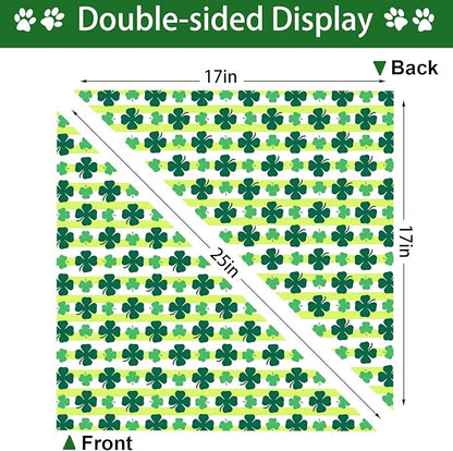 St. Patrick's Day Dog Bandana, 2 Pack Adjustable Holiday Party Pets Saint Patrick Day Bandana Triangle Bibs Lucky Dog Cat Scarf Set