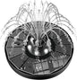 SZMP Solar Water Fountain Upgraded 100% Glass Panel, 3.5W Solar Powered Fountains Built-in 2000 Battery with 7 Nozzle & 4 Fixer, Solar Fountain Pump for Bird Baths, Pond, Outdoor (White)