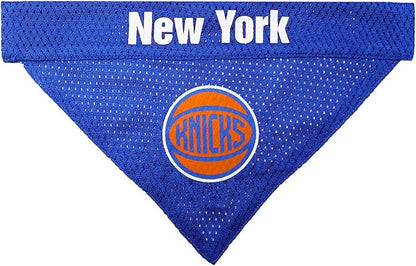 Pets First NBA Dog Bandana - New York Knicks Reversible Pet Bandana. 2 Sided Home & Away Sports Bandana with a PREMIUM Embroidery TEAM Logo, Small/Medium
