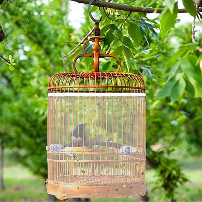 Bird Cage Seed Catcher, 45-90'' Adjustable Bird Cage Cover, Universal Nylon Bird Cage Mesh Net, Bird Cage Skirt Guard Accessories for Parrot Parakeet Macaw Round Square Cage (White)