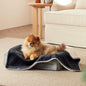Bedsure Cat Blanket for Indoor Cats - Waterproof Calming Cat Blankets for Kitten, Sherpa Fleece Pet Blanket, Soft Plush Reversible Throw Furniture Protector, 35"x25", Black