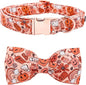 Halloween Dog Collar, Pet Collar Bow Pumpkin Pet Collar Girl Boy Holiday Pet Collars Gift Bow Dog Collar Cute Soft Puppy Collar for X-Small Puppy
