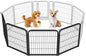 Yaheetech Dog Playpen, 24 inch 4 Panels Dog Pen for Indoor Heavy Duty Puppy Exercise Pen Metal Pet Fence for RV Camping/Yard/Garden