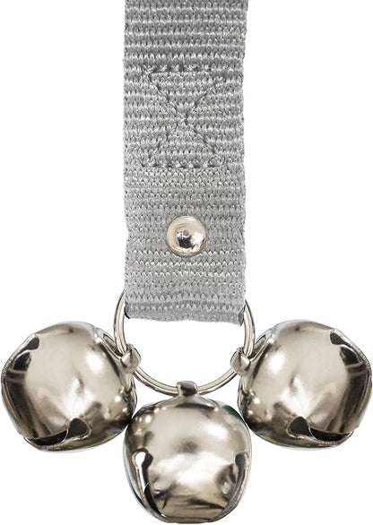 Caldwell's Pet Supply Co. Dog Potty Bells, Dog Door Bell, Bells to Go Outside, Potty Training Bell, Dogs Doorbell, Dogs Potty Doorbell, Ring to Go Pee, All Breed Puppy Training Tool - Gray (Set of 2)