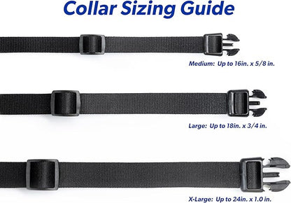 MS-5 Automatic Pet Door Collar, Genuine High Tech Pet Brand Dog Collar for Power Pet Doors - Deluxe Strap (Black, Extra Large) - DC-BLK-MS5-XL