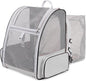 Expandable Cat Backpack Carrier with Breathable Mesh and Removable Pad, Pet Travel Carrier for Cats and Small Dogs up to 20 Lbs, Great for Hiking Camping Outdoor(Beige)