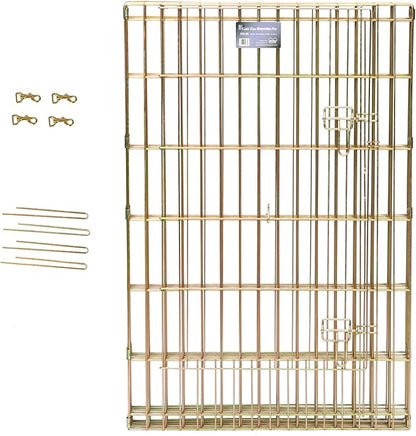 MidWest Homes for Pets Folding Metal Puppy / Dog Exercise Pen, Indoor/Outdoor Playpen with Door, 16 Sq Feet of Play Space, 30-Inches Tall, Gold Zinc