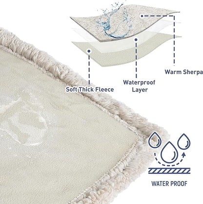 Kritter Planet Large Waterproof Bed Blanket for Intimacy, King Size Love Couples Bed Cover Leakproof, Reversible Protector Furniture Couch Cover for Dogs Pets, Washable, Stain Proof, Hair Resistant