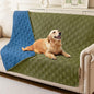 hyha Waterproof Dog Bed Blanket, Soft Pet Blankets, Waterproof Couch Cover for Dogs, Reversible Sofa Covers Washable for Furniture (52x82 Inch, Green/Navy Blue)