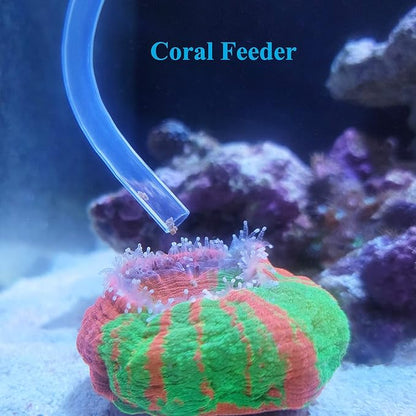 Aquarium Coral Feeder Fish Feeder Waste Clean Tool Manual Cleaner Water Changer Fish Tank Cleaning Tool Siphon Dropper Waste Remover Aquatic Bottom Feeder Pipette Aquarium