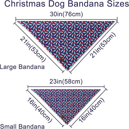 4th of July Dog Bandana, Patriotic Bandana for Small Medium Dog, Cute Patriotic Puppy Bandana, Cotton American Flag Pet Triangle Bid Scarf Kerchief for Girl Boy Dogs or Cats
