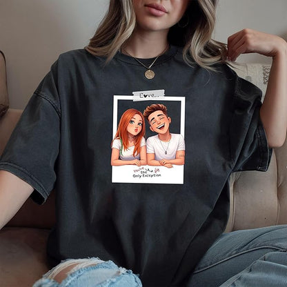 Custom Bootleg Rap Tee, Personalized Girlfriend Vintage Graphic T-Shirt, Photo Shirt, Valentine Birthday Gifts