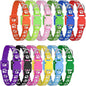 12 Pack Puppy Collars for Litter, Adjustable Puppy ID Collars Soft Nylon Whelping Collars for Newborn Litter Pets