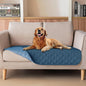 gogobunny 100% Double-Sided Waterproof Dog Bed Cover Pet Blanket Sofa Couch Furniture Protector for Puppy Large Dog Cat, Reversible (32x53 Inch (Pack of 1), Dark Blue/Light Blue)