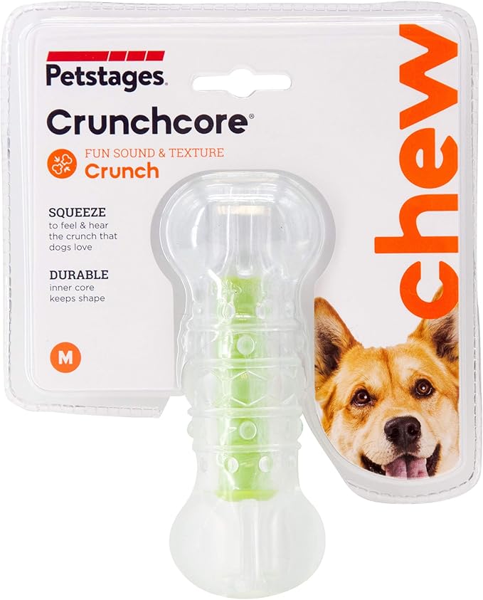Petstages Crunchcore Bone Water Bottle Alternative Dog Chew Toy, Medium