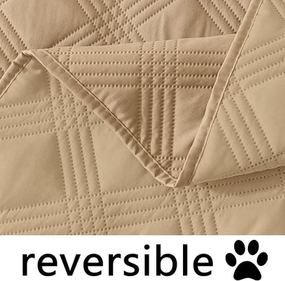 hyha Waterproof Dog Blanket, Reversible Pet Bed Blanket, Soft Sofa Couch Cover for Dogs Washable, Waterproof Pet Couch Covers for Sofa Puppy Cats Furniture Protector(40"x80", Camel/Camel)