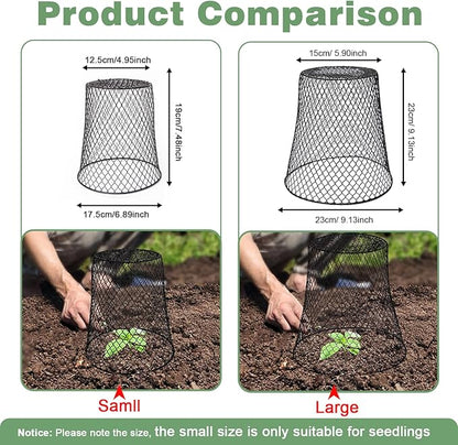 20 Pcs 6.8"×7.4" (Multiple Sizes/Quantities Available) Seedling Plant Protectors from Animals, Chicken Wire Plant Cage Garden Cloche to Protect Plants Vegetables from Rabbits Squirrels Chicken ﻿