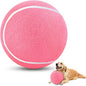 HETOO Large Dog Tennis Balls: 9.5 inch Pink Dog Toys- Giant Big Outdoor Dog Toys Balls- Dog Tennis Ball Toys for Small Medium Large Dogs- Pet Toys Birthday Gift