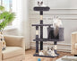 Cat Tree Tower, 36" Small Cat Tower for Indoor Cats with Cat Scratching Post with Bed, Cat Condo, Multi-Level Cat Climbing Tower Cat Trees Cat Furniture Activity Center, Light Grey