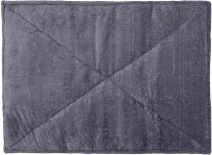 Furhaven ThermaNAP Self-Warming Cat Bed for Indoor Cats & Large/Medium Dogs, Washable & Reflects Body Heat - Quilted Faux Fur Reflective Bed Mat - Gray, Large