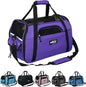 EliteField Soft Sided Pet Carrier (3 Year Warranty, Airline Approved), Multiple Sizes and Colors Available (Large: 19" L x 10" W x 13" H, Purple)