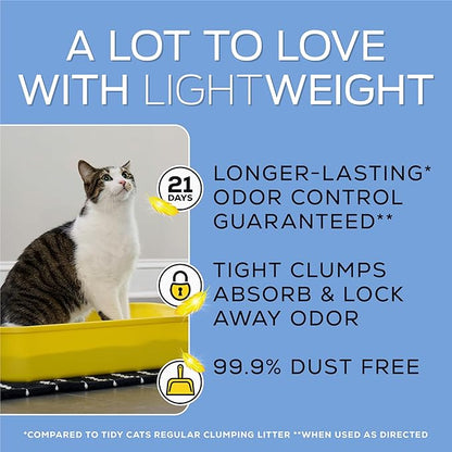 Purina Tidy Cats Lightweight with Glade Clear Springs Multi-Cat, Clumping, Low Dust, Scented Cat Litter - 12 lb. Box