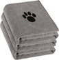 3 Pack Microfiber Dog Towels for Drying Dogs, Super Absorbent and Soft Pet Grooming Towel, 40 Inch X 23.6 Inch, Perfect Dog Drying Towels for Large, Medium or Small Dogs, Grey