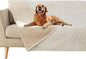 fuguitex Waterproof Dog Blanket Bed Cover Dog Crystal Velvet Moroccan Fuzzy Cozy Plush Pet Blanket Throw Blanket for Couch Sofa(40 * 60 inch, Cream+Beige)
