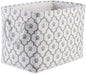 Bone Dry Pet Storage Collection Lattice Paw Print, Medium Rectangle, White/Gray