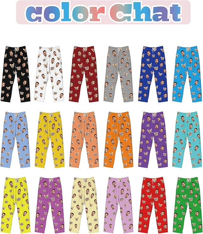 Custom Pajamas Pants Plaid Personalized Funny PJ Pant Design with Face Pajama for Men Women Dog Pet