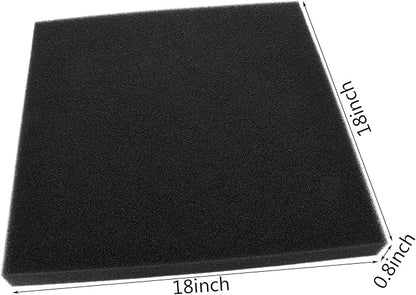 Aquarium Filter Bio Sponge Pad, Foam Sponges Filter Media, Cut fit it Filter Accessories for Fish Tanks and Ponds (18"x18"x1.6" (50PPI) 1 Pack)