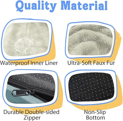 Washable Orthopedic Large Dog Bed - Removable Orthopedic Foam Dog Beds with Bolsters Waterproof Large Dogs Bed and Non-Slip Bottom Extra Large Dogs Beds Sofa
