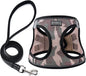 Dog Harness with Leash Set, No Pull Adjustable Reflective Step-in Puppy Pet Vest Harnesses for Small Medium Large Dogs and Cats,Camo Set XS