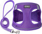 Dog Harness with Leash Set, No Pull Adjustable Reflective Step-in Puppy Pet Vest Harnesses for Small Medium Large Dogs and Cats,Purple XXS