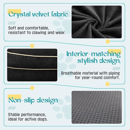 Waterproof Memory Foam Dog Beds for Small Dogs Non-Slip Orthopedic Dog Beds Washable Couch Pet Bed with Removable Cover (Black, Small)