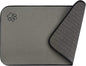 SINLAND Microfiber Pet Bowl Mat Dog Cats Feeding Mats for Food and Water Dish Drying Mat with Anti-Skid Backing 14.2Inch x 24Inch Grey