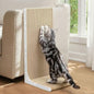 Cardboard Cat Scratcher,23 Inch L Shape Scratch Pad Wall Mounted,Vertical Scratching Board, Durable Cardboard to Protect Furniture for Indoor Cats,White Large