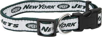 Pets First NFL New York Jets Licensed PET COLLAR, Medium - Heavy-Duty, Strong, and Durable Dog Collar. Available in 31 Football Teams and 4 Sizes