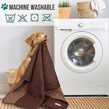 PetAmi Waterproof Couch Cover for Dogs, Waterproof Pet Blanket, Reversible Furniture Cover Sofa Protector for Pet Cat Bed, Washable Waterproof Blanket Dog Cover for Couch Seat, 30x70 Brown