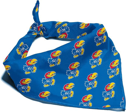Kansas Jayhawks Officially Licensed Bandana for Dogs and Cats | Fits Pets Great Gift Idea | Easy-to-Tie (Large, 28")