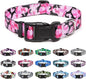 Mercano Adjustable Dog Collar - Special Design Patterns, Soft Nylon Comfortable Durable Pet Collar for Small Medium Large Dogs (XS, Dog Camouflage Pink)