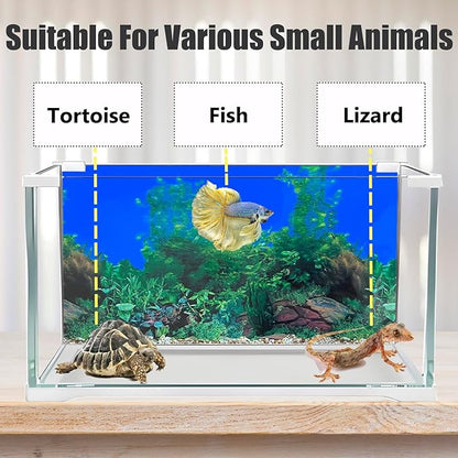 Fish Backgrounds Paper Double Sides Undersea Aquarium Background Poster Colorful Sea Anemone Fish Tank Background Sticker Decorations 16"x 33"