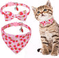 EXPAWLORER Cute Cat Collar Breakaway with Bells - 2 Pack Fruit Adjustable Pet Collar with Removable Bow Tie and Bandana, Safety Buckle for Girl Boy Cats Kitten, Strawberry
