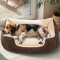 Orthopedic Dog Bed for Large Sized Dogs with Removable Washable Cover, Waterproof Lining & Non-Slip Base, Pet Dogs Couch Sofa with Extra Thick Dual-Layer Interior Padding, 36", Brown